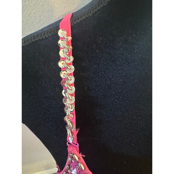 Costume x Belly Dance Sequin, Beaded, Fringe Two Piece Set Size 36 Pink - Picture 14 of 14